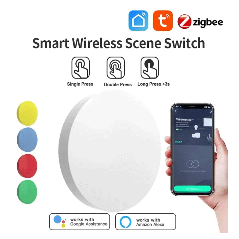 Smart Home Tuya - Tuya ZigBee Smart Wireless Button Scene