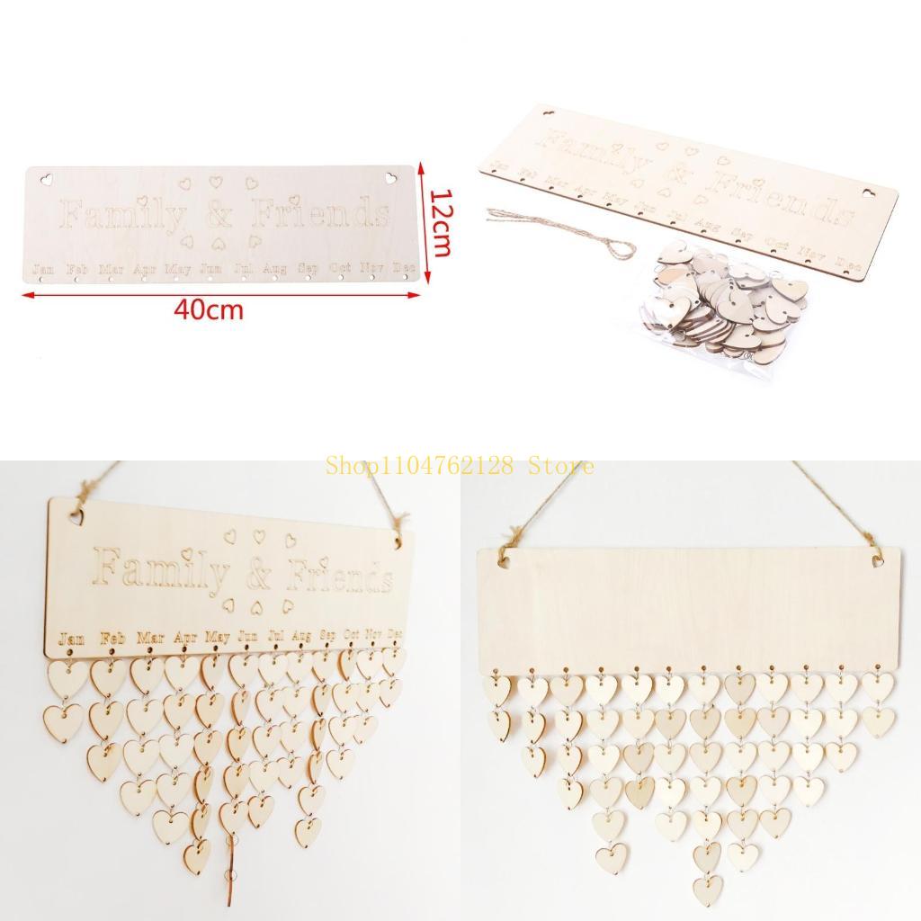 Smart Home Decor - Lịch bằng gỗ nhắc nhở sinh