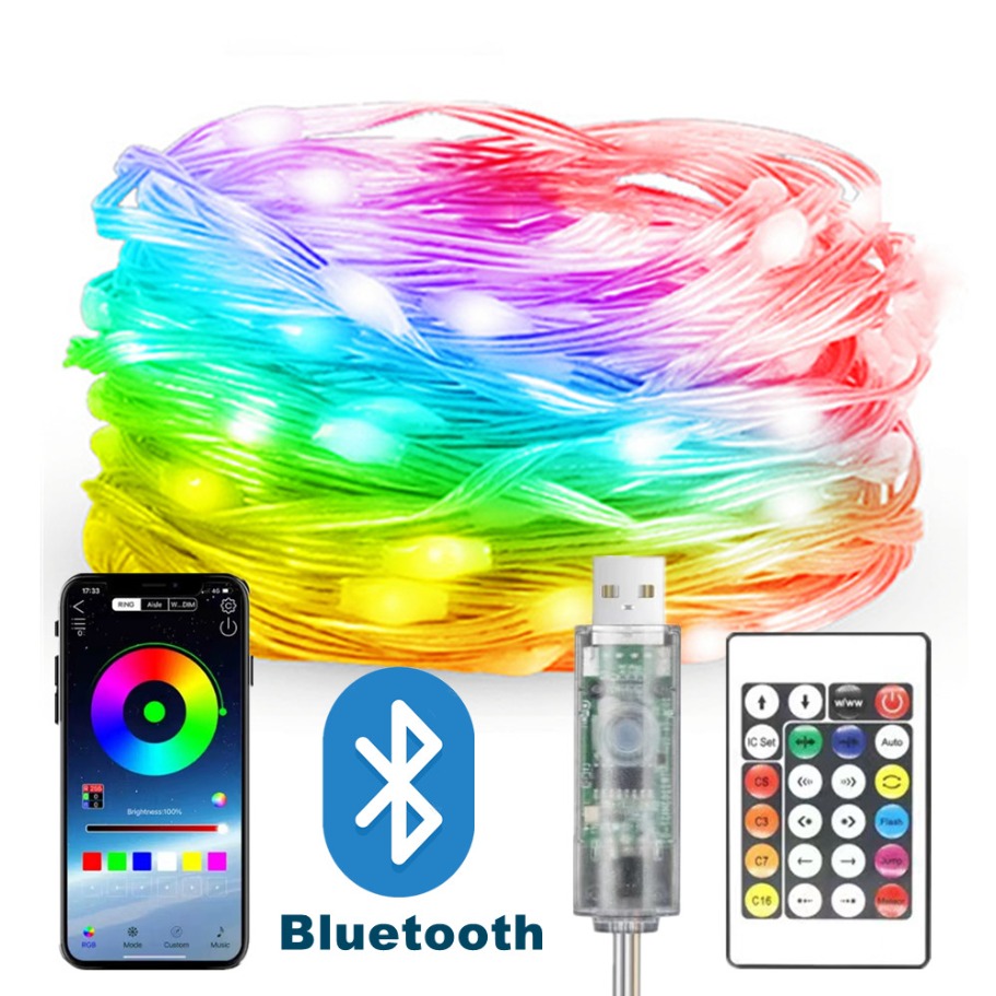 Smart Home Decor - WS2812B LED Light String Smart Bluetooth