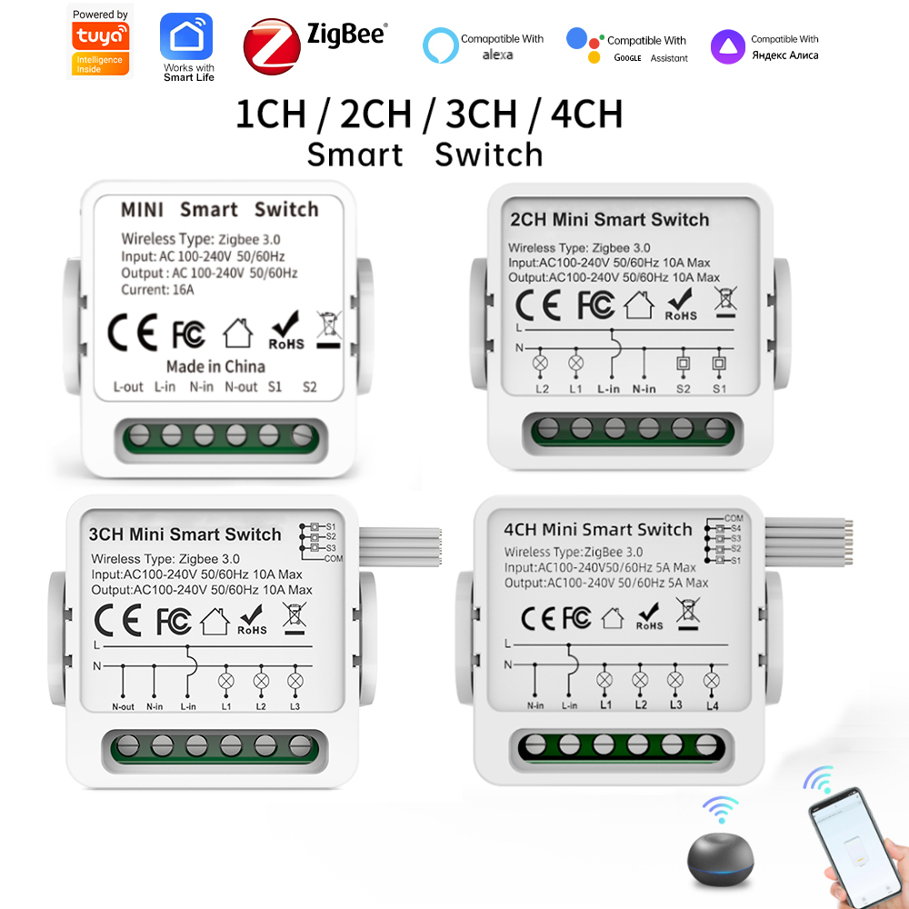 Smart Home Tuya - Tuya Zigbee 3.0 Smart Switch 1/2/3/4-Way