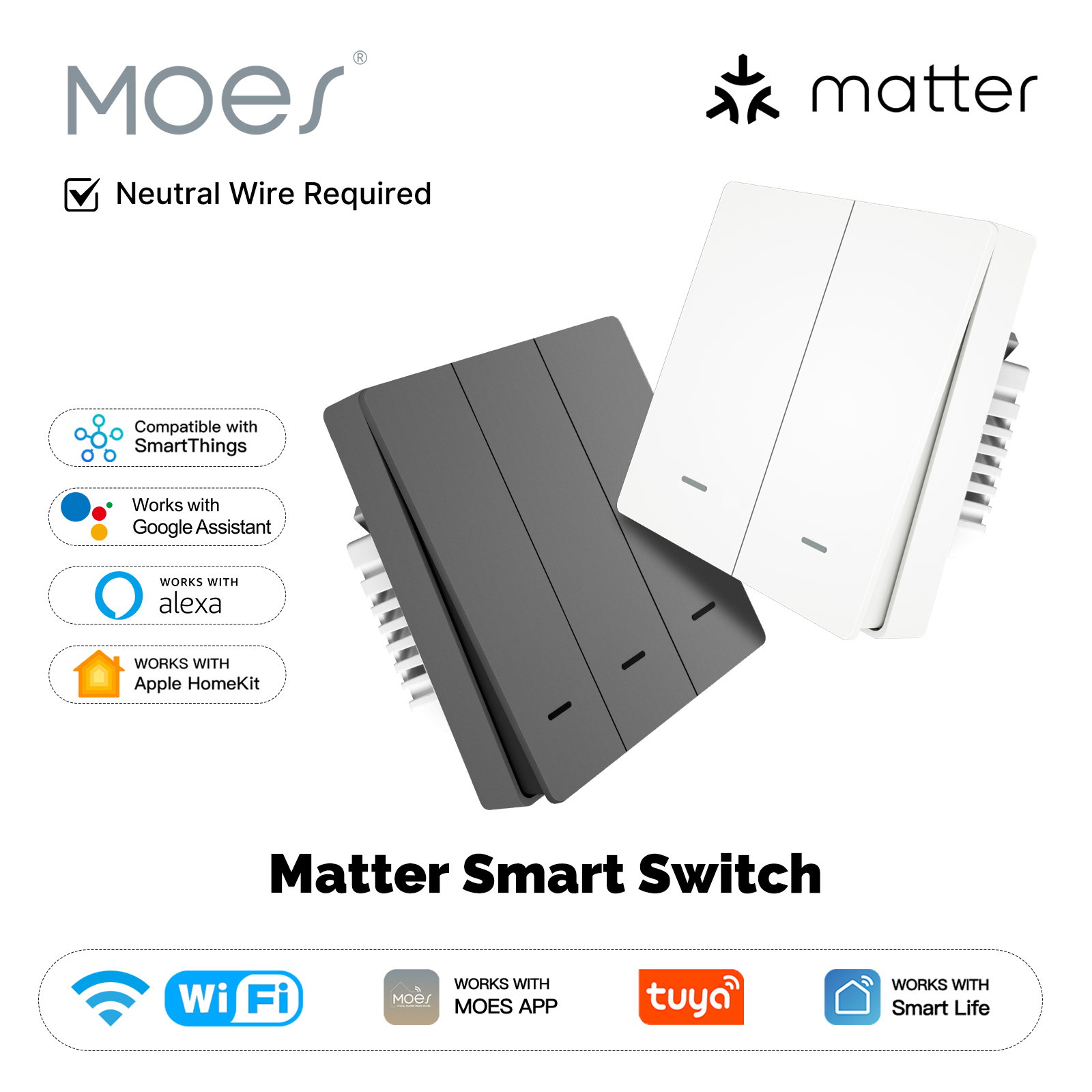 Smart Home Tuya - MOES Matter Tuya WiFi Smart Light