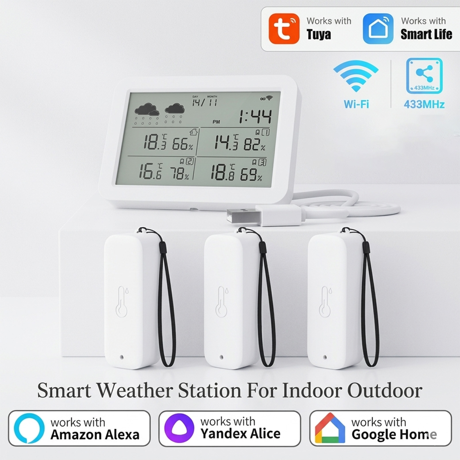 Smart Home Elements - Tuya WiFi+RF433 Weather Station, Smart Home