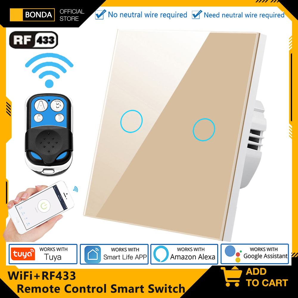Smart Home Tuya - Tuya EU WiFi+RF433 Smart Remote control