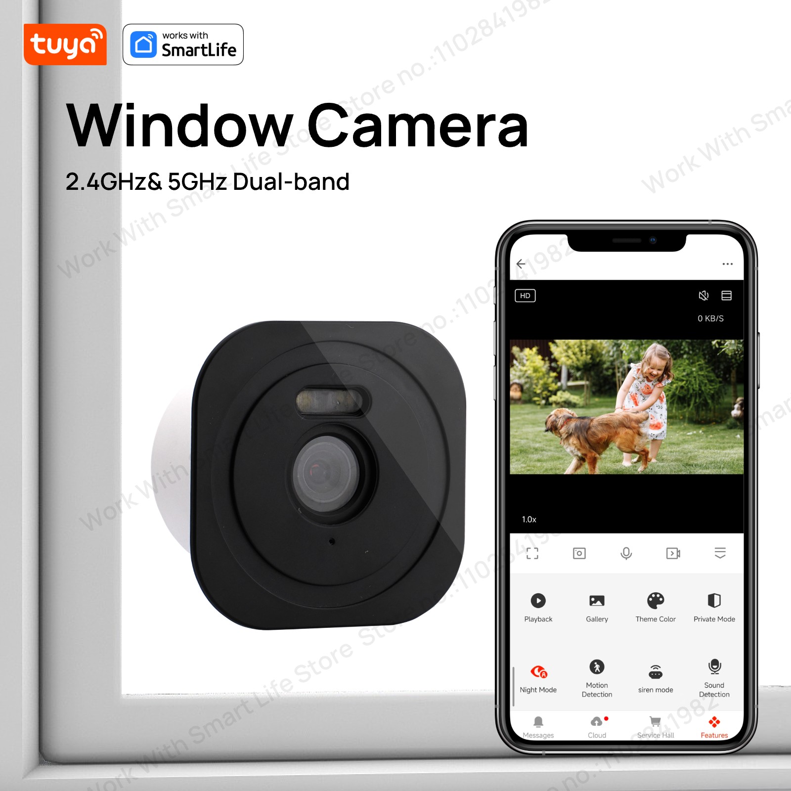3MP 2K Tuya Window Camera,2.4G - đánh giá và giá Smart Home Os