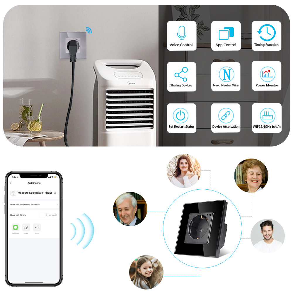 TAWOIA Wifi Ổ Điện Tiêu Chuẩn  - đánh giá và giá Smart Home Elements