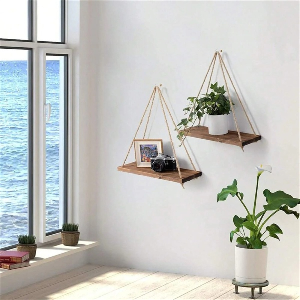 1pc Wood Hanging Shelve Swing  - đánh giá và giá Smart Home Decor