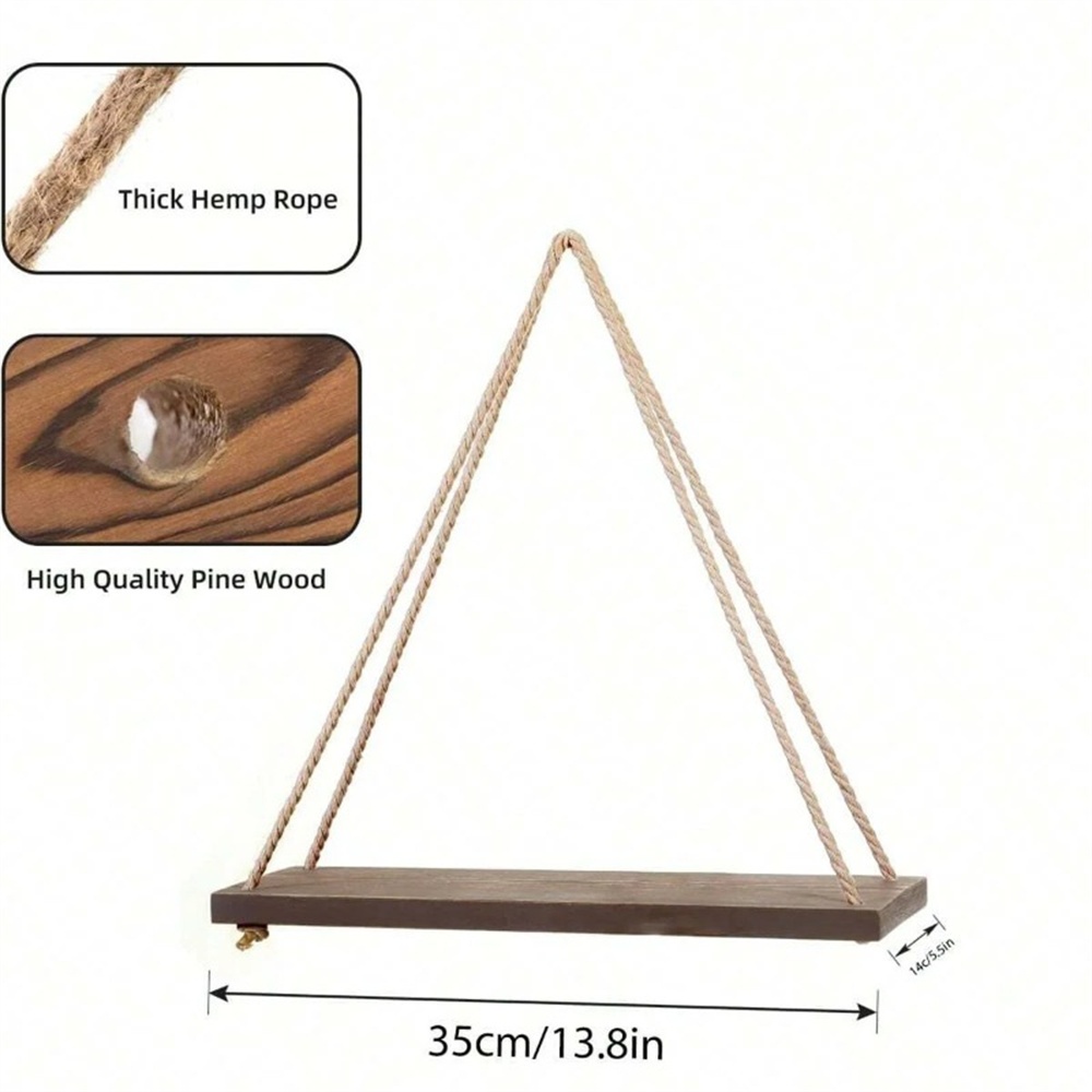 1pc Wood Hanging Shelve Swing  - đánh giá và giá Smart Home Decor