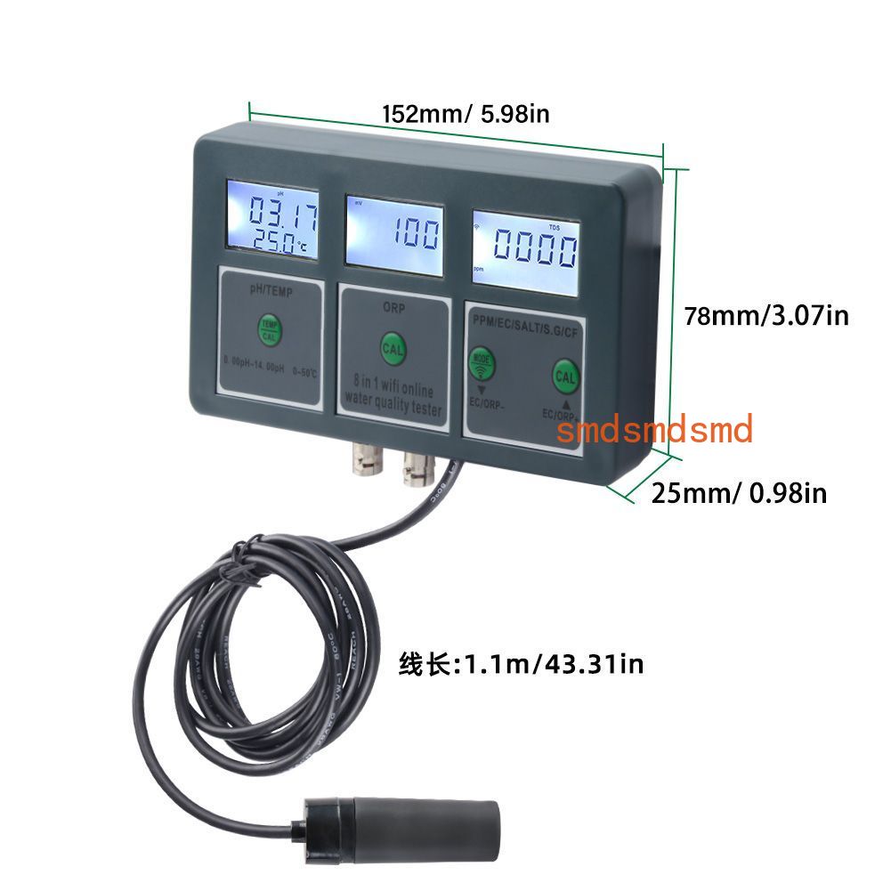WiFi 8-in-1 Online Water Quali - đánh giá và giá Homesmart Online