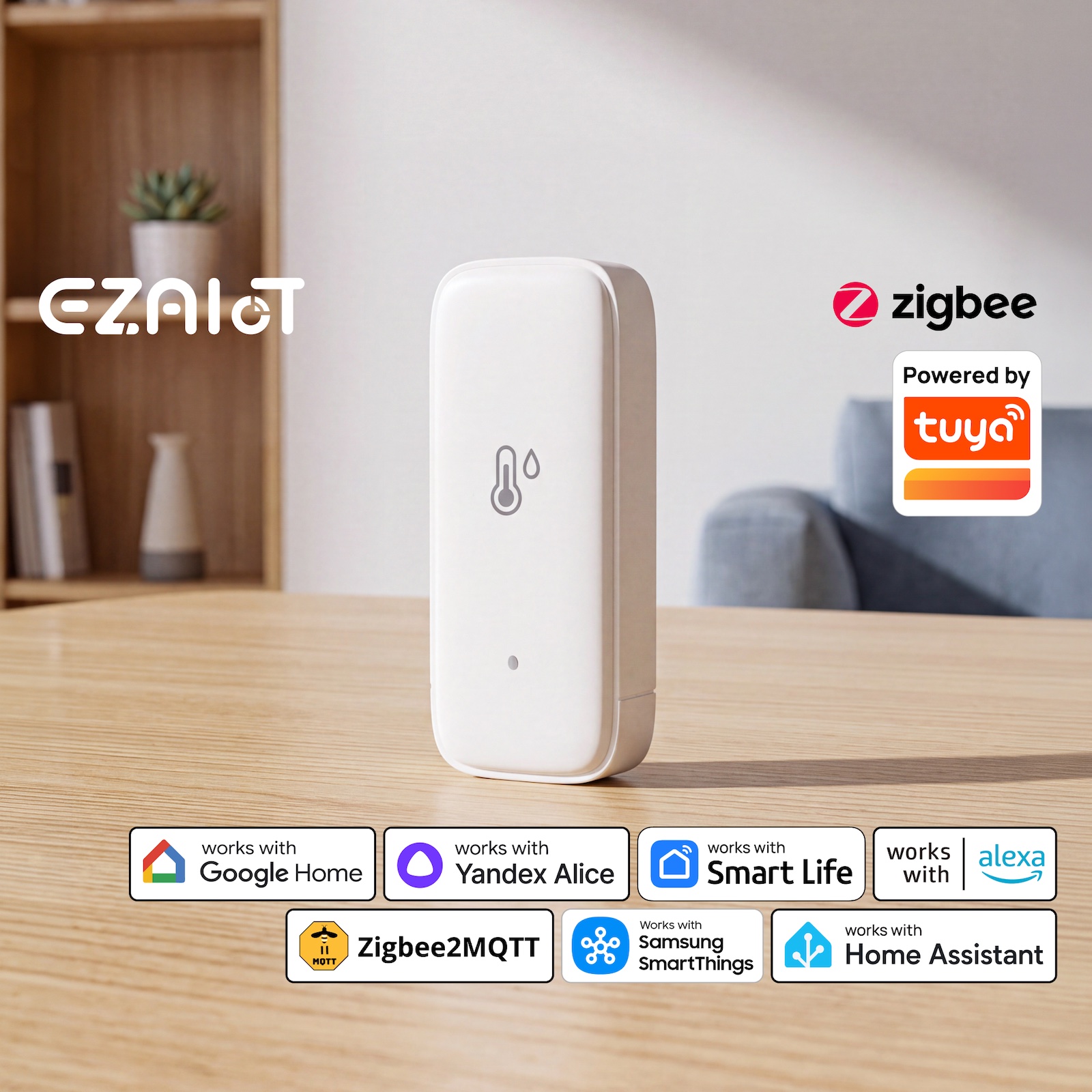 Tuya Zigbee3.0 Temperature Hum - đánh giá và giá Smart Home Hub Samsung