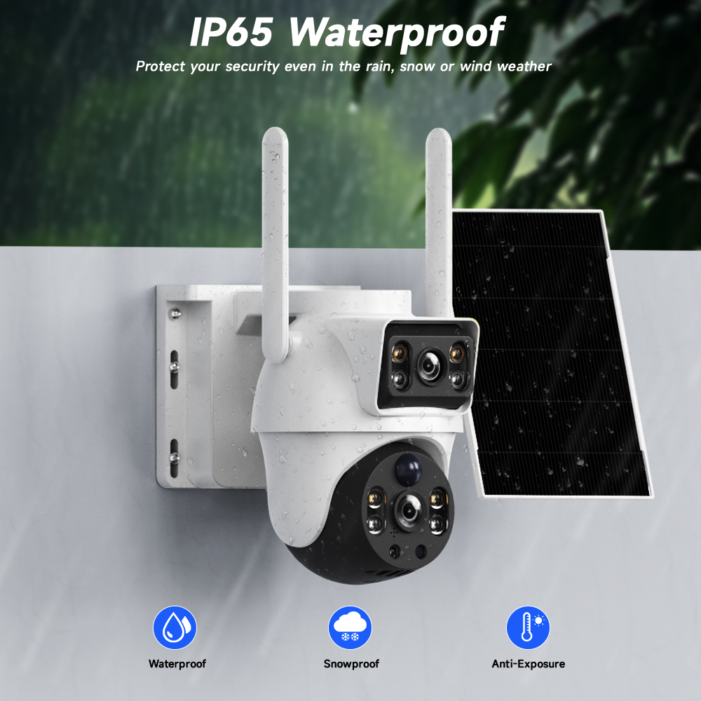 WiFi Solar Camera Dual Lenses  - đánh giá và giá Smart Home Outdoor Camera