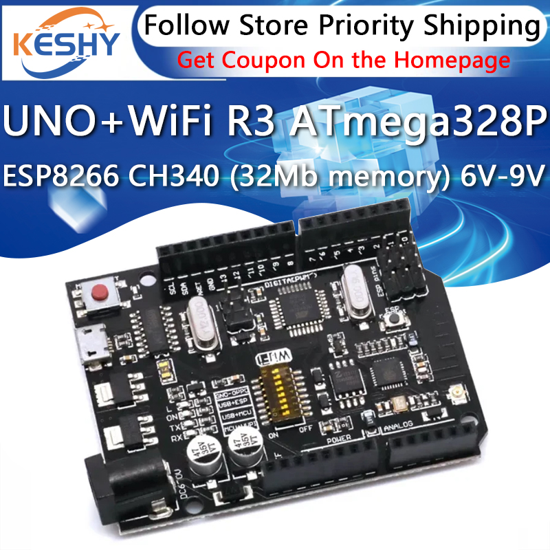 UNO+WiFi R3 ATmega328P+ESP8266 - đánh giá và giá Smart Home Esp8266