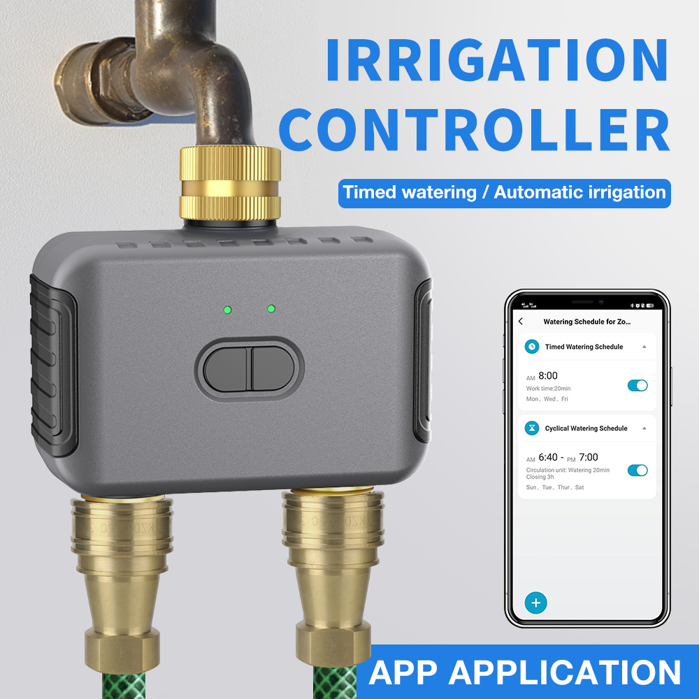 Tuya 2 Zone Watering Timer Gar - đánh giá và giá Smart Home Elements